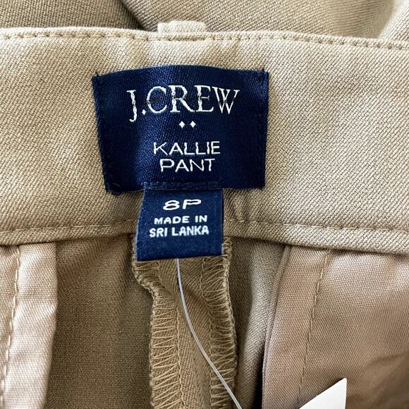 J.Crew Factory Kallie Straight Leg Pant High Waisted Work BO900 Natural Camel P8 - Picture 13 of 14